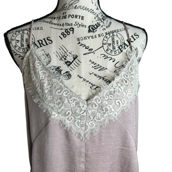 Women's Vintage Express Pink Lace Deep V Fairy CoreCamisole top Large NWT - Picture 5 of 5